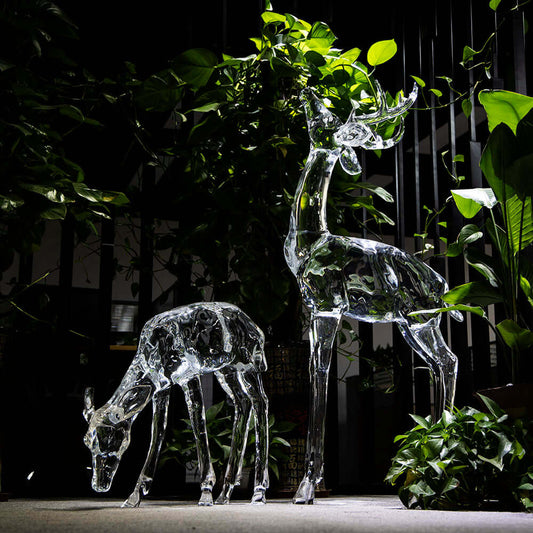 MPSP Transparent crystal deer sculpture