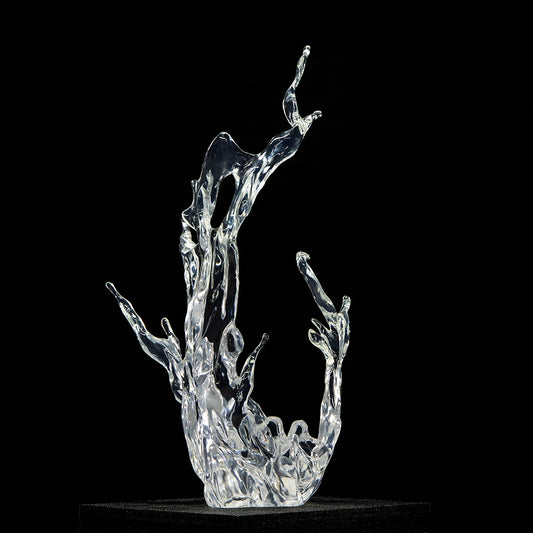 MPSP Customized Transparent Resin Water Splash Sculpture