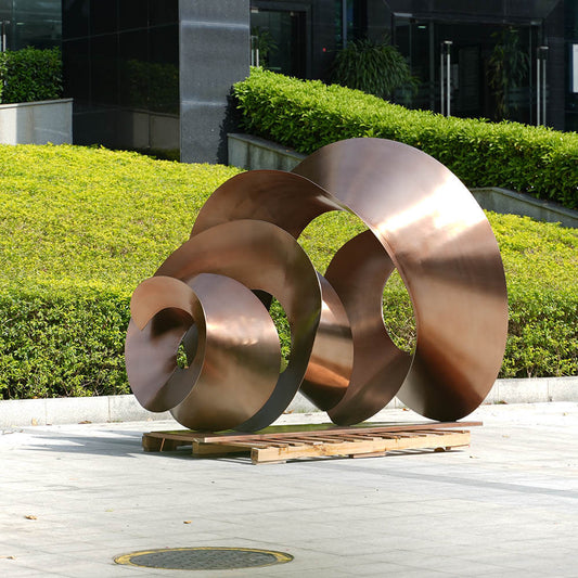 MPSP Stainless steel spiral sculpture outdoor art decoration